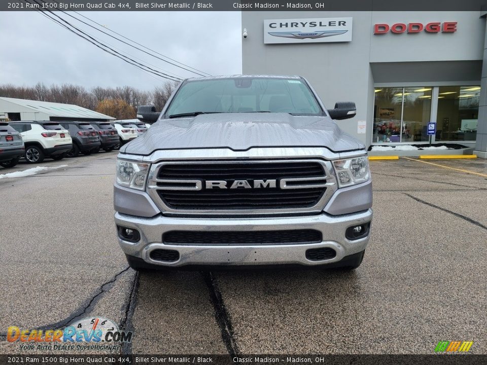 2021 Ram 1500 Big Horn Quad Cab 4x4 Billet Silver Metallic / Black Photo #7