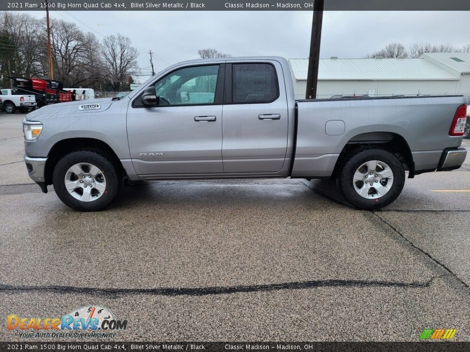 2021 Ram 1500 Big Horn Quad Cab 4x4 Billet Silver Metallic / Black Photo #8