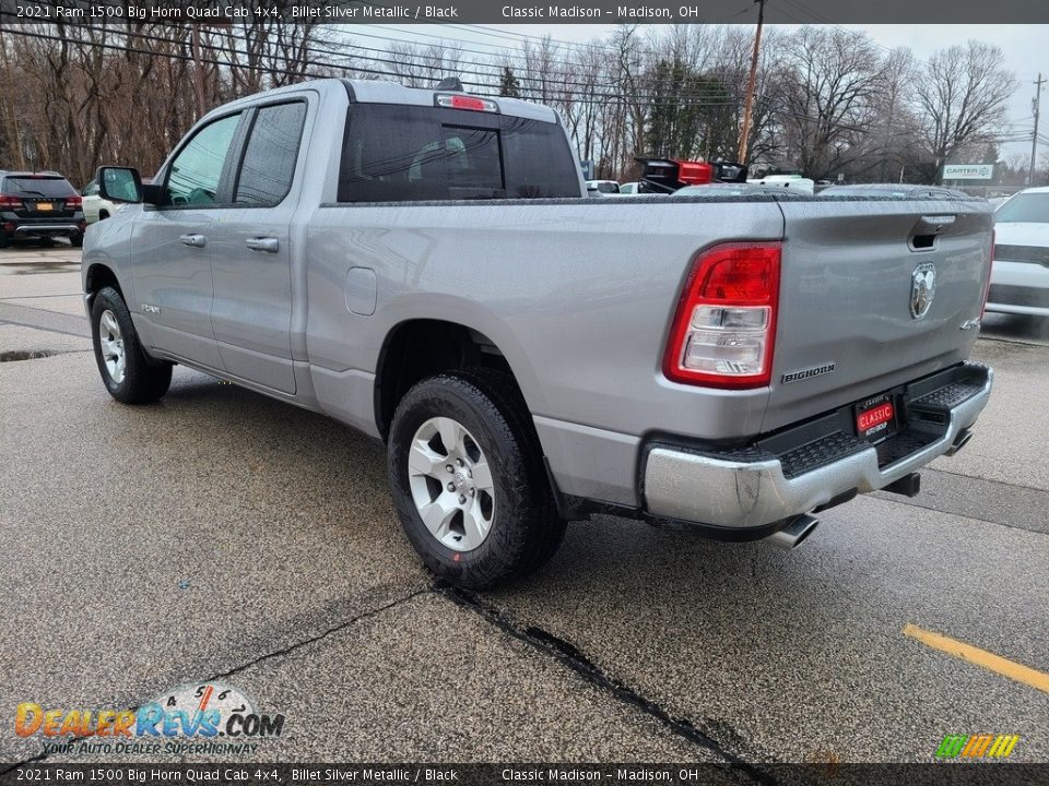 2021 Ram 1500 Big Horn Quad Cab 4x4 Billet Silver Metallic / Black Photo #9