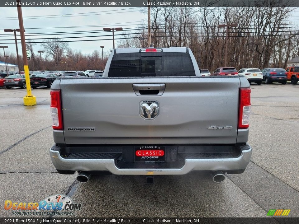 2021 Ram 1500 Big Horn Quad Cab 4x4 Billet Silver Metallic / Black Photo #10