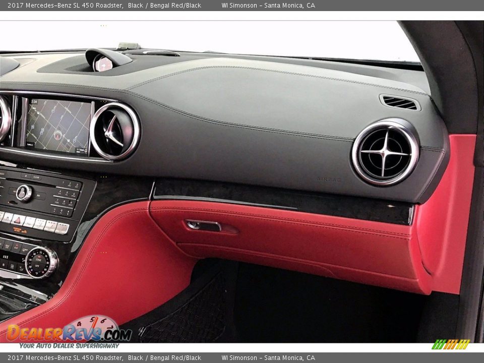 2017 Mercedes-Benz SL 450 Roadster Black / Bengal Red/Black Photo #14