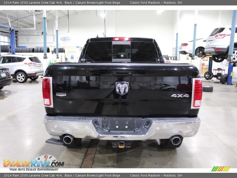 2014 Ram 1500 Laramie Crew Cab 4x4 Black / Canyon Brown/Light Frost Beige Photo #5