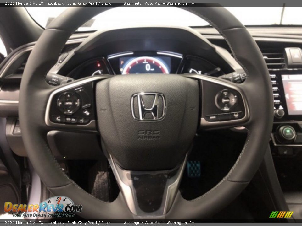 2021 Honda Civic EX Hatchback Sonic Gray Pearl / Black Photo #7