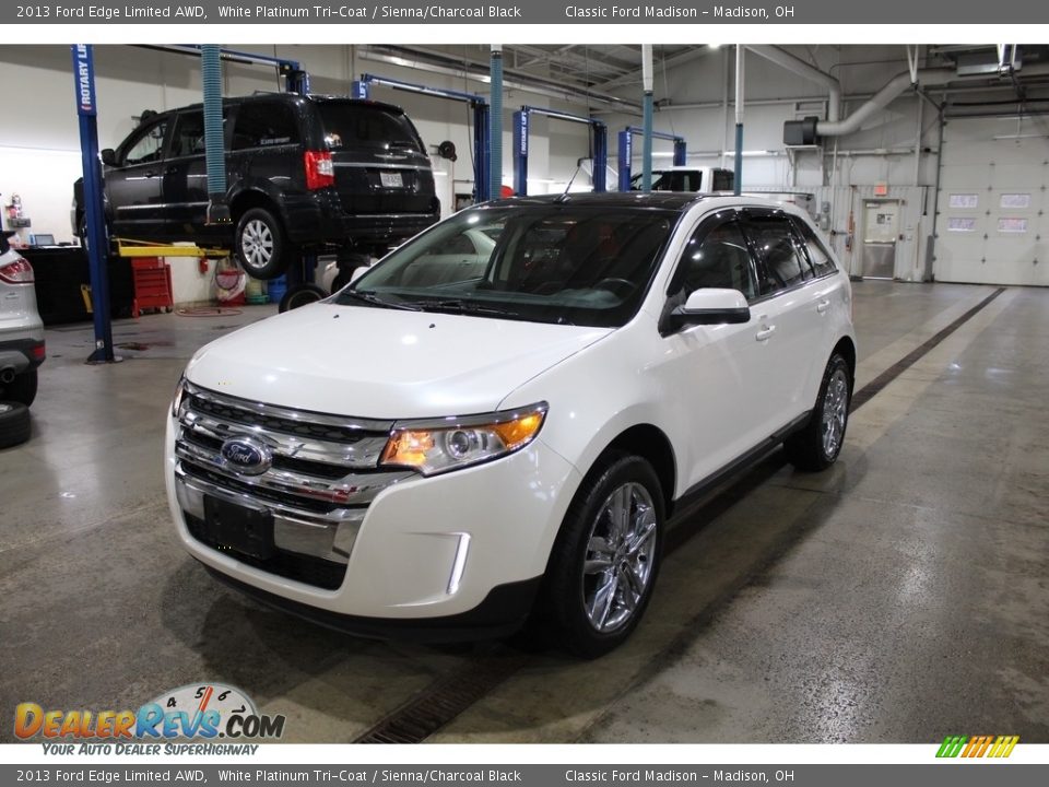 2013 Ford Edge Limited AWD White Platinum Tri-Coat / Sienna/Charcoal Black Photo #1
