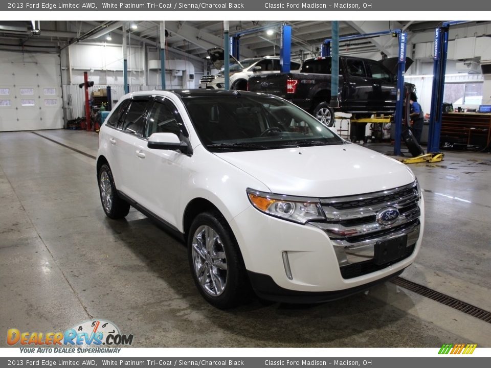 2013 Ford Edge Limited AWD White Platinum Tri-Coat / Sienna/Charcoal Black Photo #2