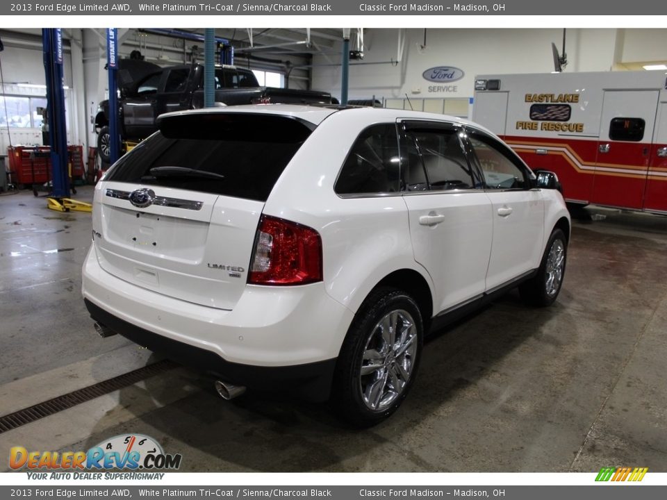 2013 Ford Edge Limited AWD White Platinum Tri-Coat / Sienna/Charcoal Black Photo #4