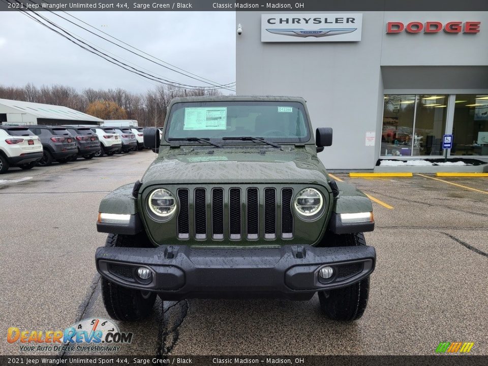 2021 Jeep Wrangler Unlimited Sport 4x4 Sarge Green / Black Photo #7