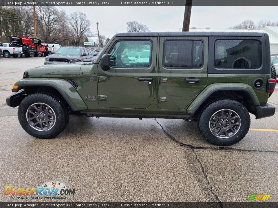 2021 Jeep Wrangler Unlimited Sport 4x4 Sarge Green / Black Photo #8