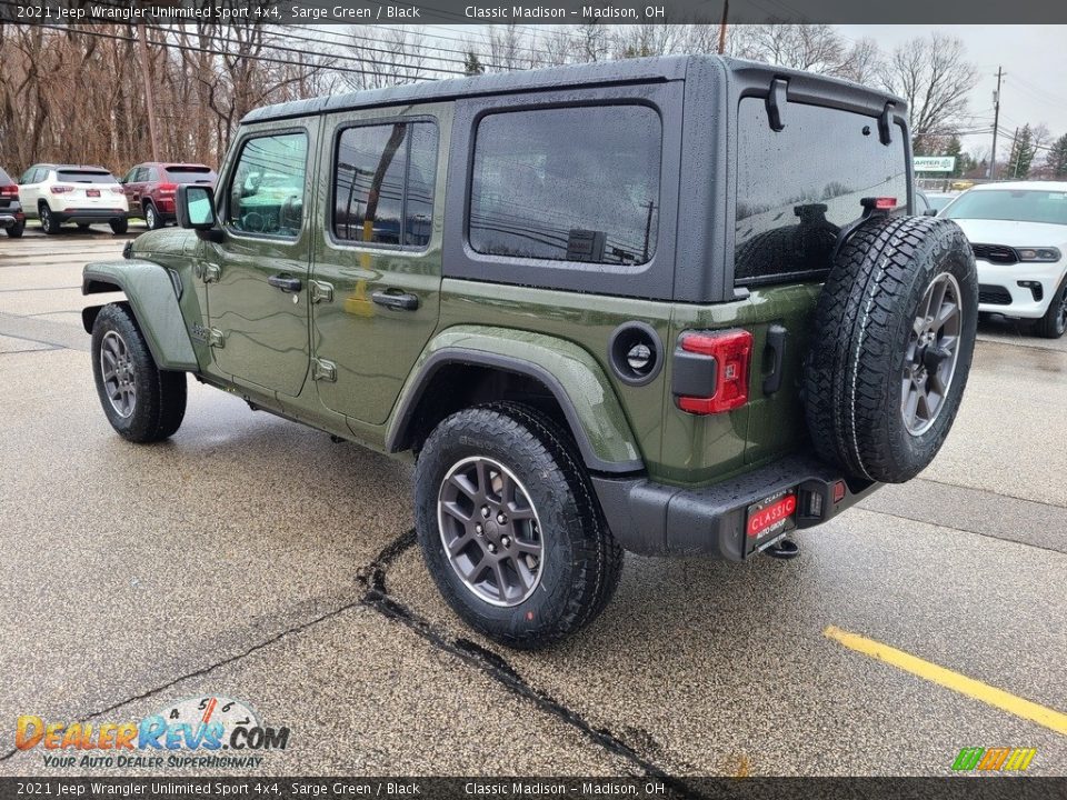 2021 Jeep Wrangler Unlimited Sport 4x4 Sarge Green / Black Photo #9