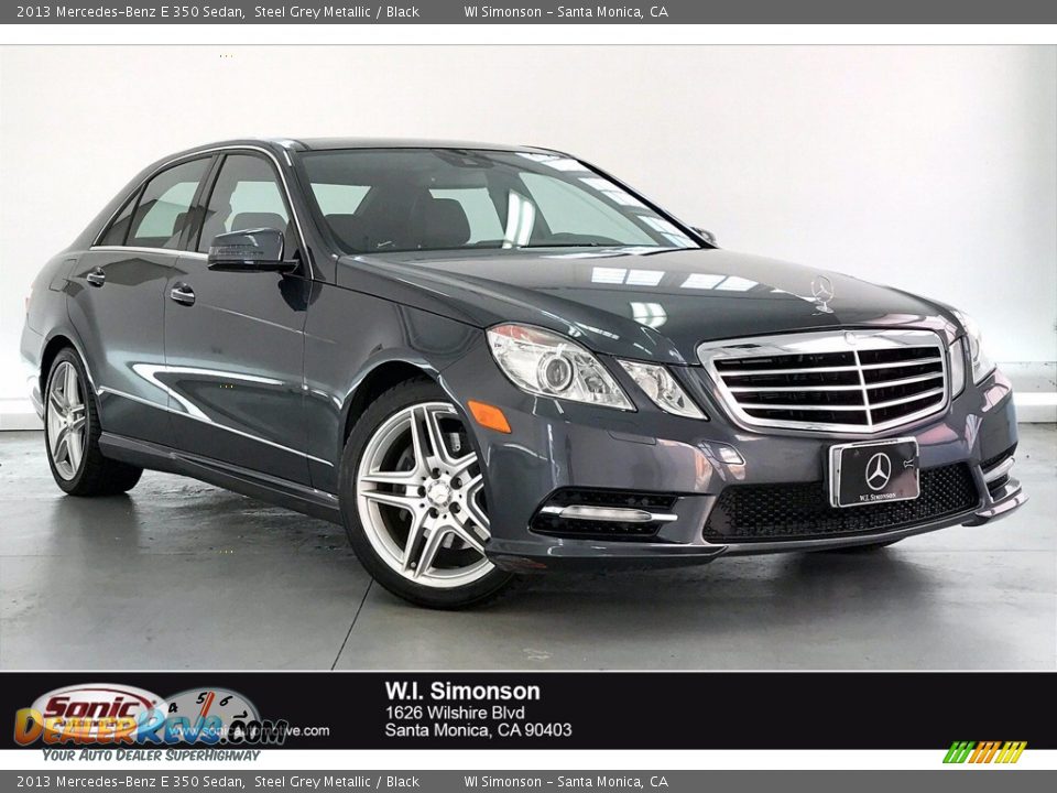 2013 Mercedes-Benz E 350 Sedan Steel Grey Metallic / Black Photo #1