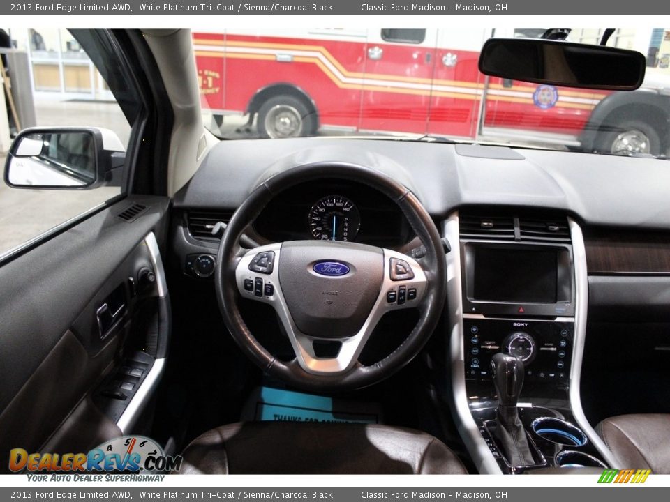 2013 Ford Edge Limited AWD White Platinum Tri-Coat / Sienna/Charcoal Black Photo #8