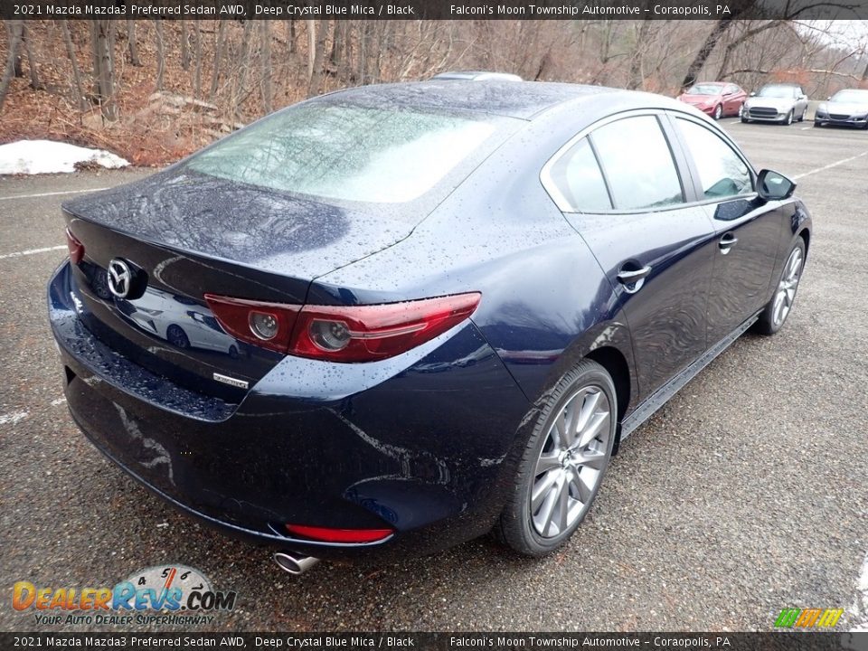 2021 Mazda Mazda3 Preferred Sedan AWD Deep Crystal Blue Mica / Black Photo #2