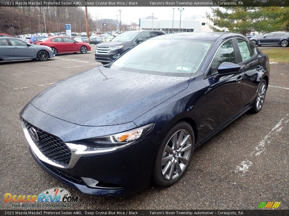 2021 Mazda Mazda3 Preferred Sedan AWD Deep Crystal Blue Mica / Black Photo #5