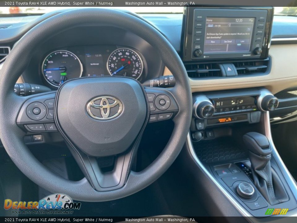 2021 Toyota RAV4 XLE AWD Hybrid Super White / Nutmeg Photo #6