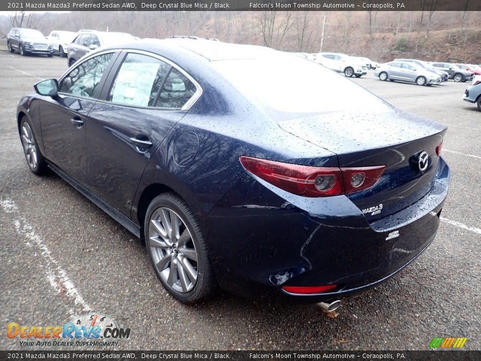 2021 Mazda Mazda3 Preferred Sedan AWD Deep Crystal Blue Mica / Black Photo #6