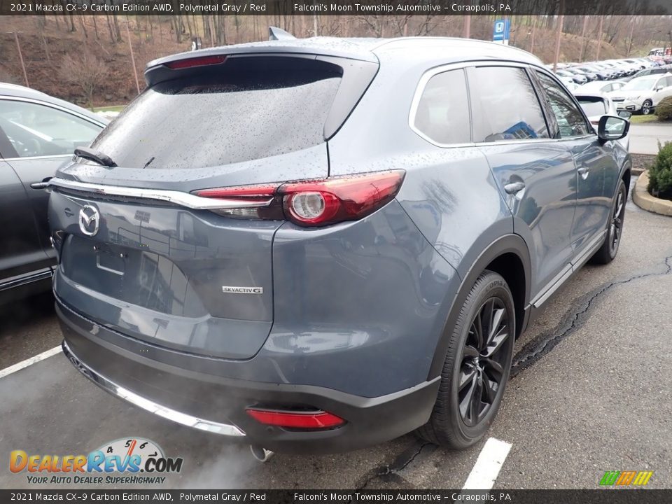 2021 Mazda CX-9 Carbon Edition AWD Polymetal Gray / Red Photo #2