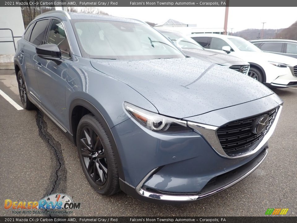 2021 Mazda CX-9 Carbon Edition AWD Polymetal Gray / Red Photo #3