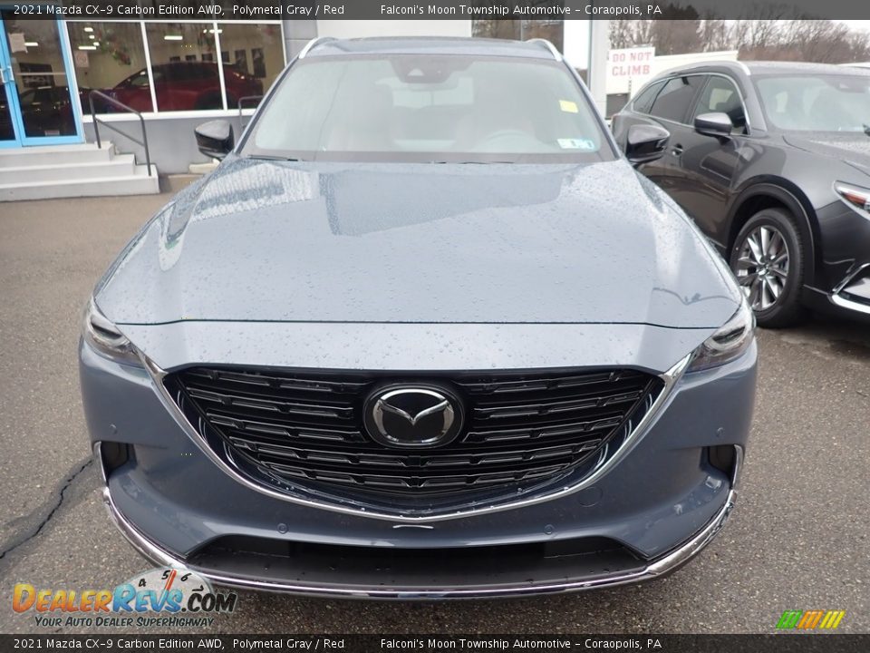 2021 Mazda CX-9 Carbon Edition AWD Polymetal Gray / Red Photo #4