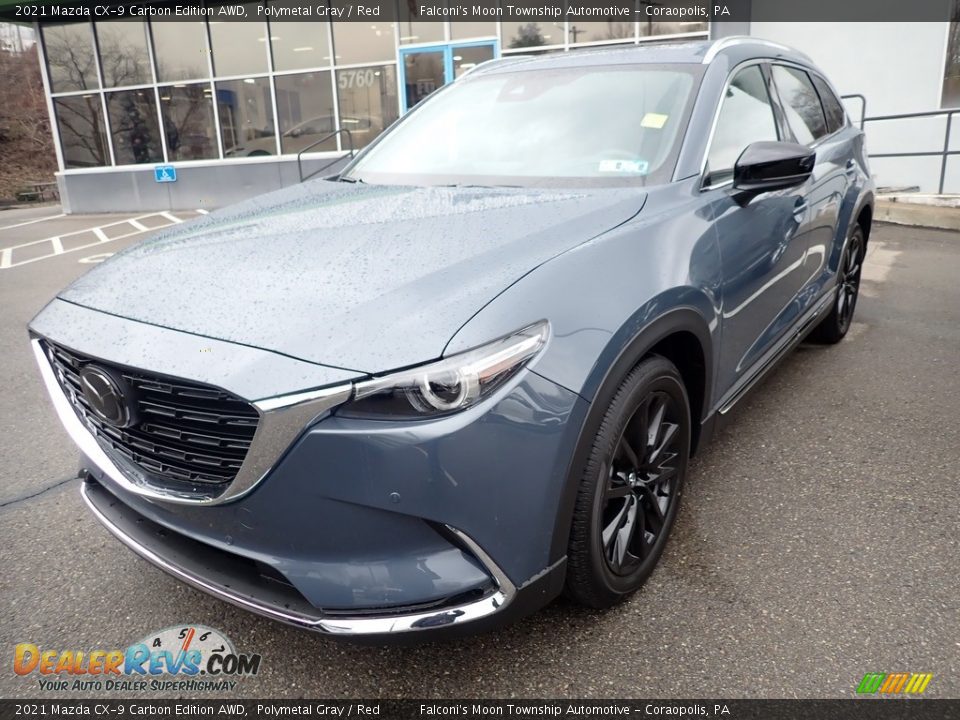 Front 3/4 View of 2021 Mazda CX-9 Carbon Edition AWD Photo #5
