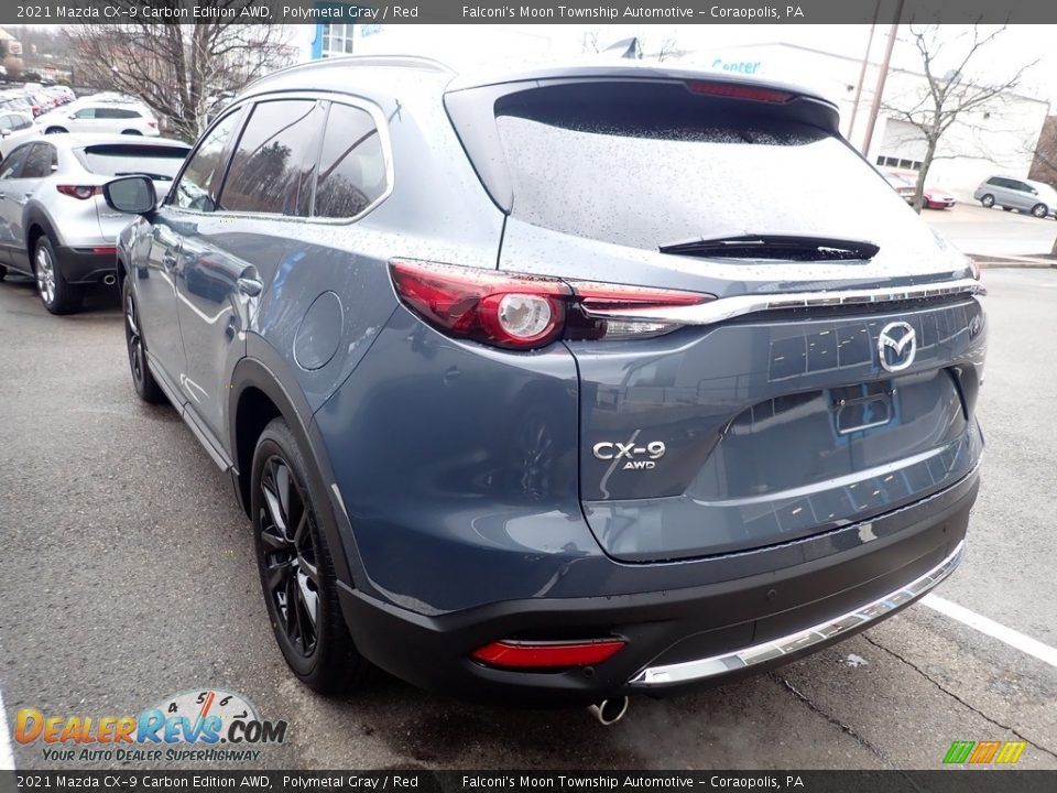 2021 Mazda CX-9 Carbon Edition AWD Polymetal Gray / Red Photo #6