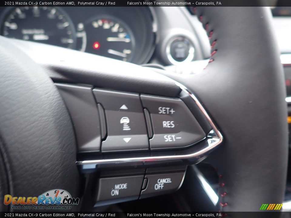 2021 Mazda CX-9 Carbon Edition AWD Polymetal Gray / Red Photo #14
