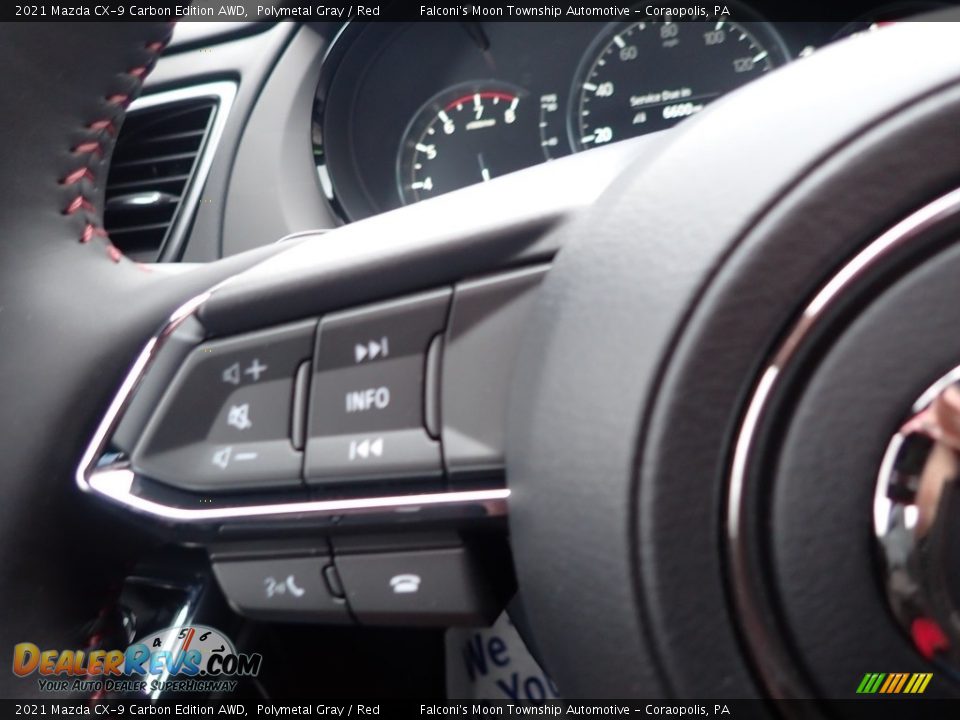 2021 Mazda CX-9 Carbon Edition AWD Polymetal Gray / Red Photo #15