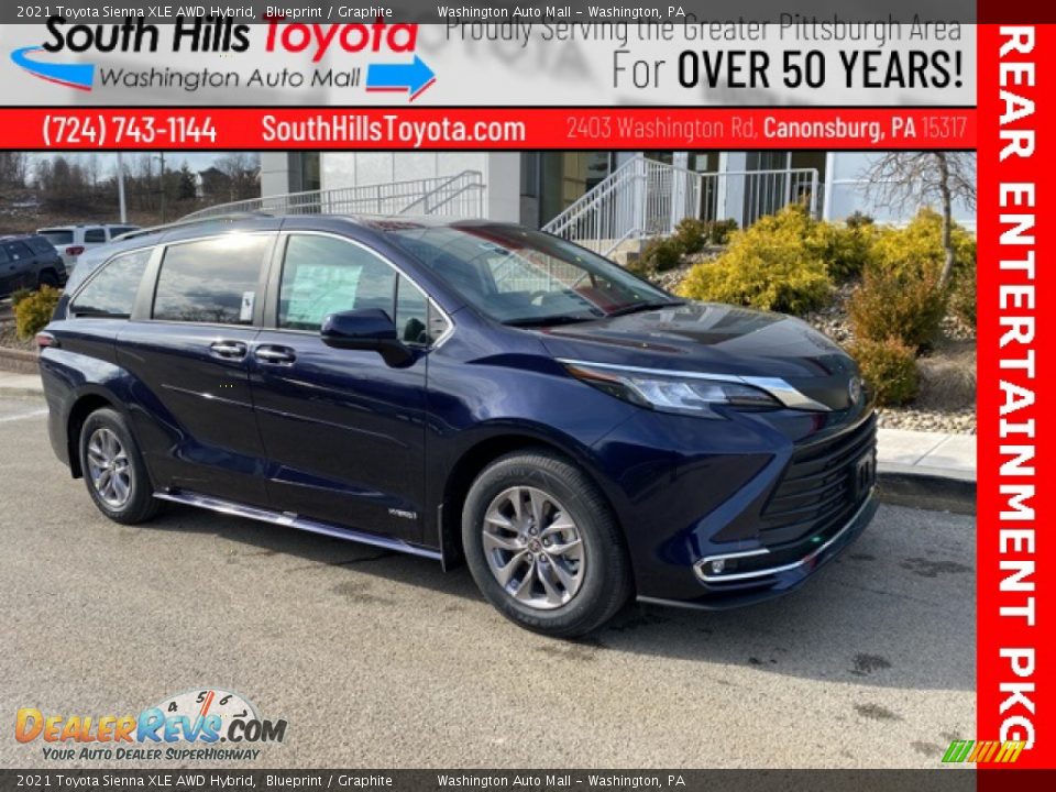 2021 Toyota Sienna XLE AWD Hybrid Blueprint / Graphite Photo #1