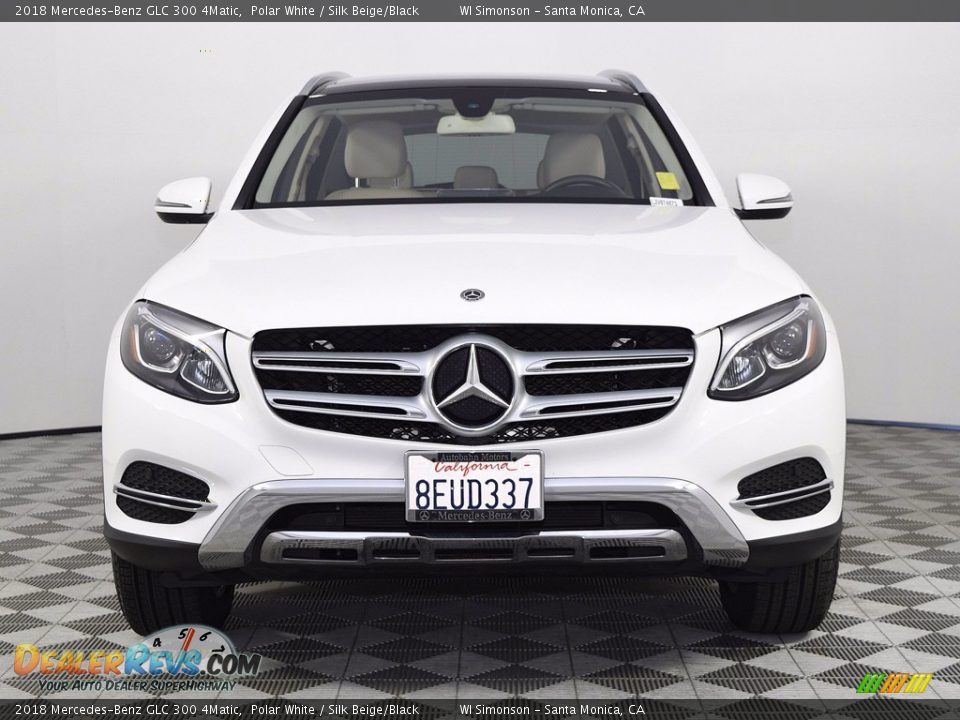 2018 Mercedes-Benz GLC 300 4Matic Polar White / Silk Beige/Black Photo #6