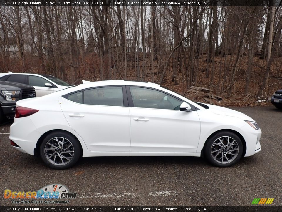 2020 Hyundai Elantra Limited Quartz White Pearl / Beige Photo #1