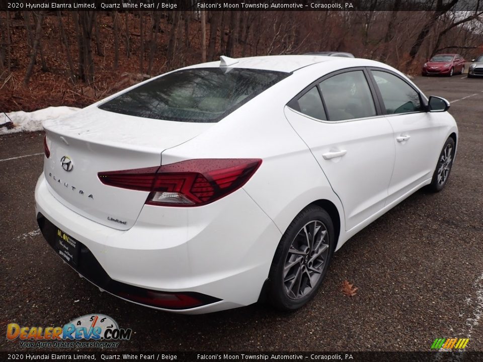 2020 Hyundai Elantra Limited Quartz White Pearl / Beige Photo #2