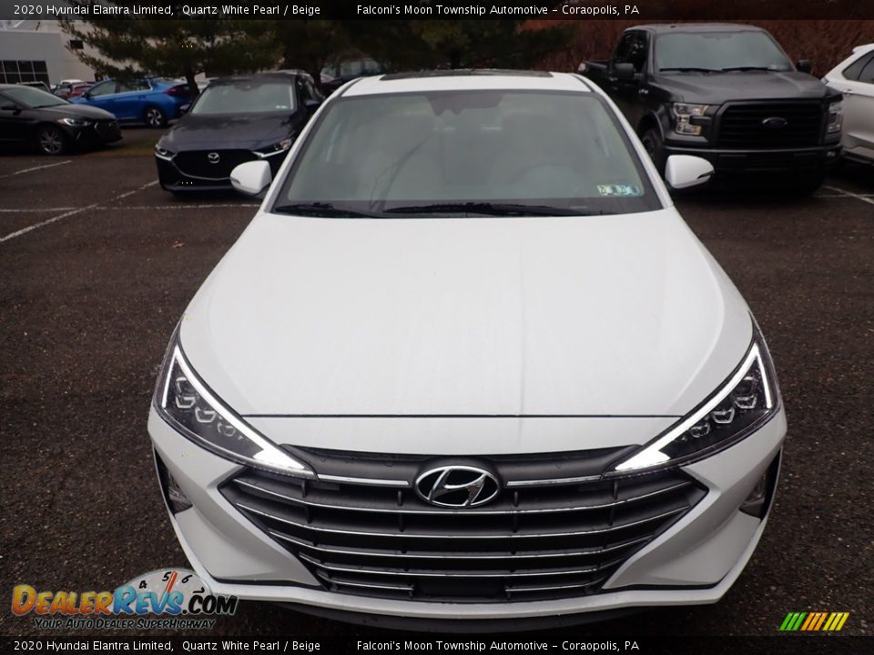 2020 Hyundai Elantra Limited Quartz White Pearl / Beige Photo #4