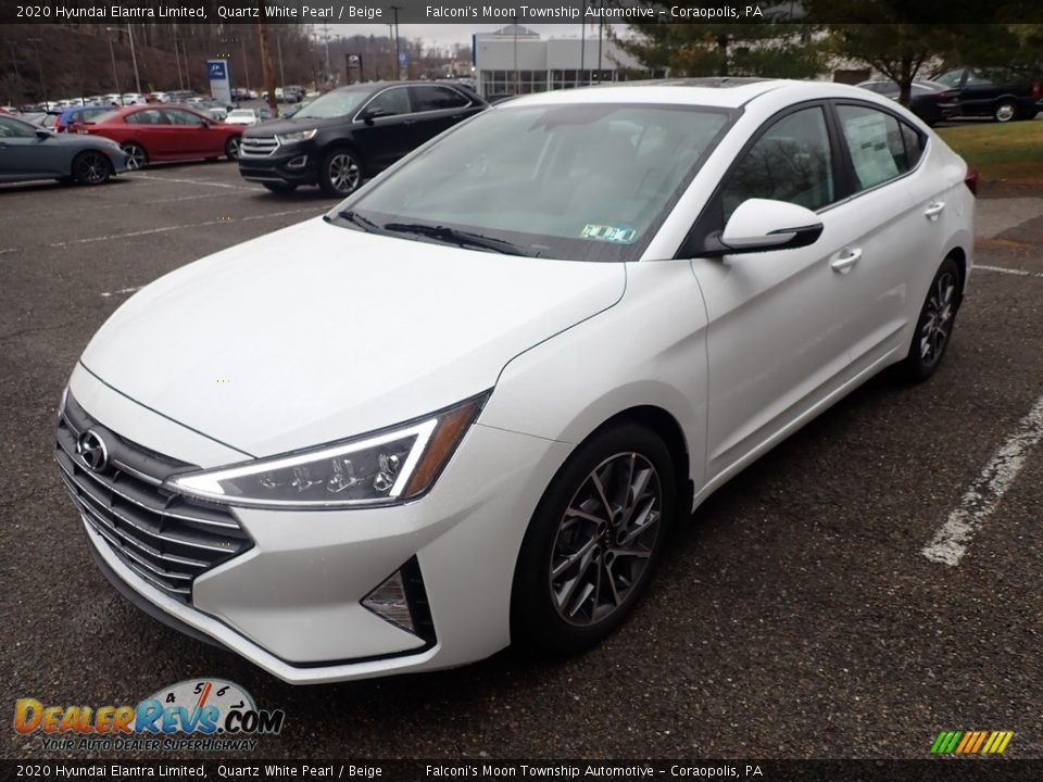 2020 Hyundai Elantra Limited Quartz White Pearl / Beige Photo #5