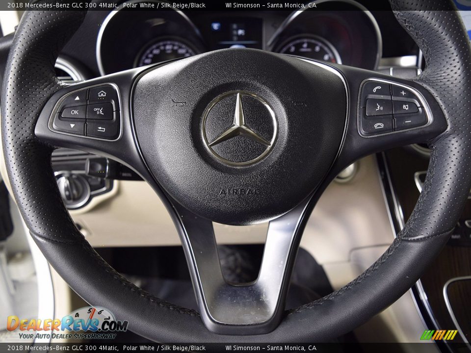 2018 Mercedes-Benz GLC 300 4Matic Polar White / Silk Beige/Black Photo #17