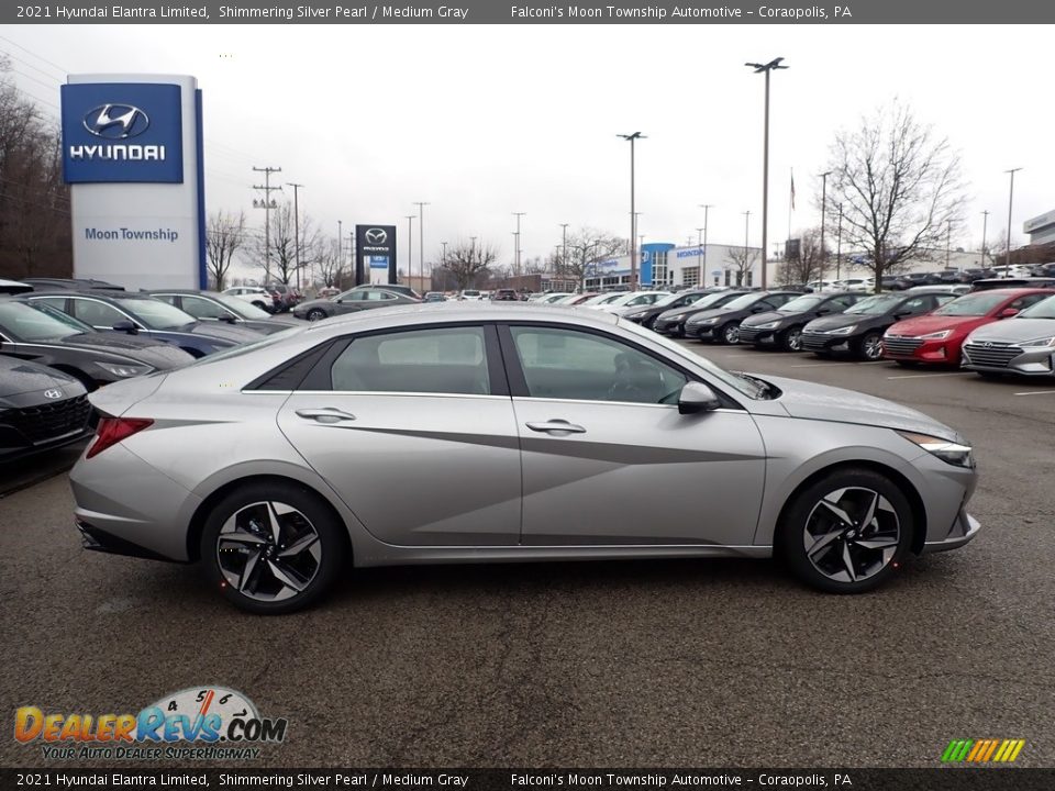 2021 Hyundai Elantra Limited Shimmering Silver Pearl / Medium Gray Photo #1