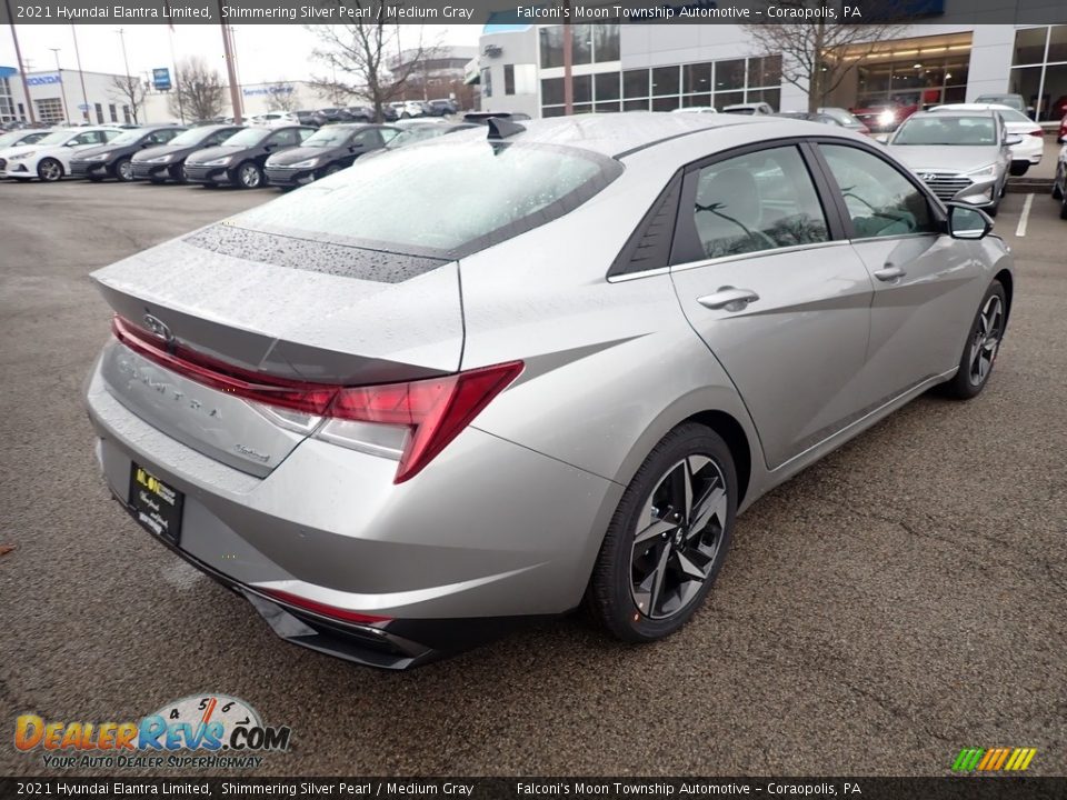 2021 Hyundai Elantra Limited Shimmering Silver Pearl / Medium Gray Photo #2