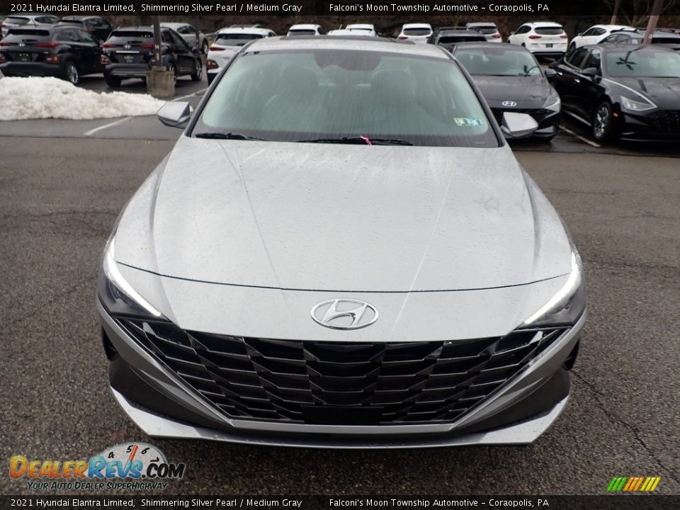 2021 Hyundai Elantra Limited Shimmering Silver Pearl / Medium Gray Photo #4