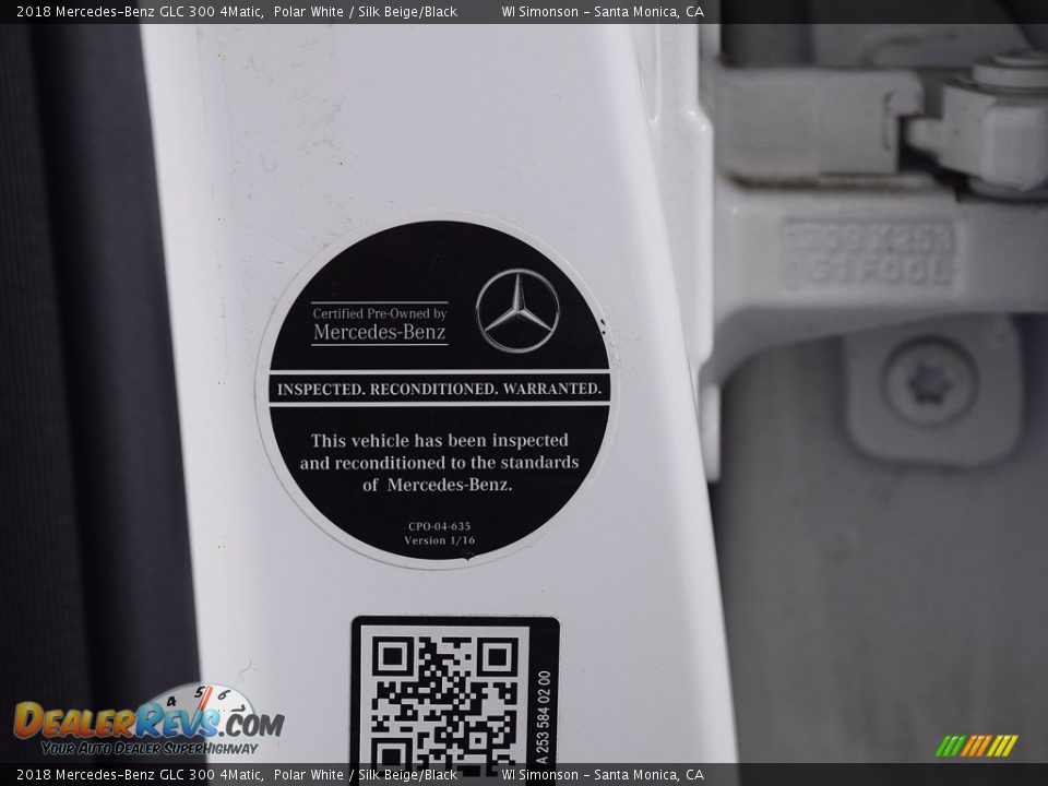 2018 Mercedes-Benz GLC 300 4Matic Polar White / Silk Beige/Black Photo #25