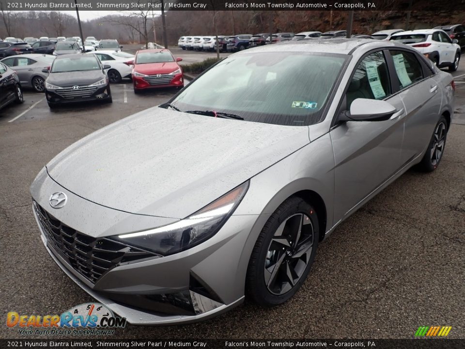 2021 Hyundai Elantra Limited Shimmering Silver Pearl / Medium Gray Photo #5