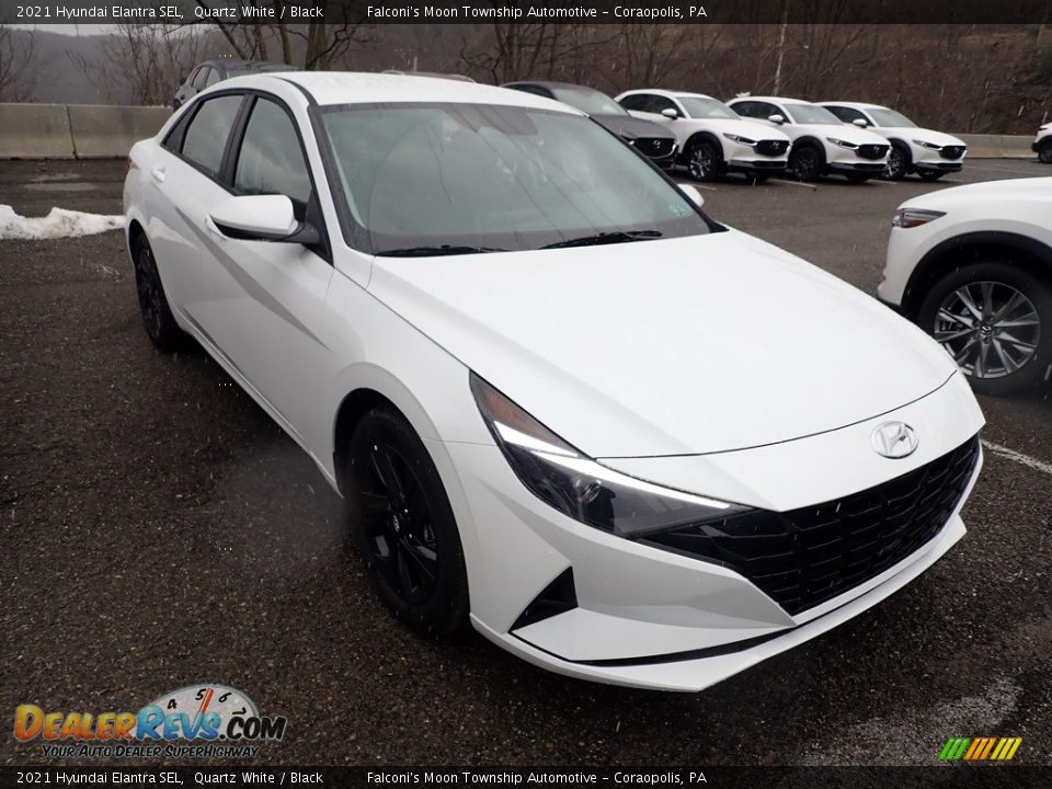 2021 Hyundai Elantra SEL Quartz White / Black Photo #3