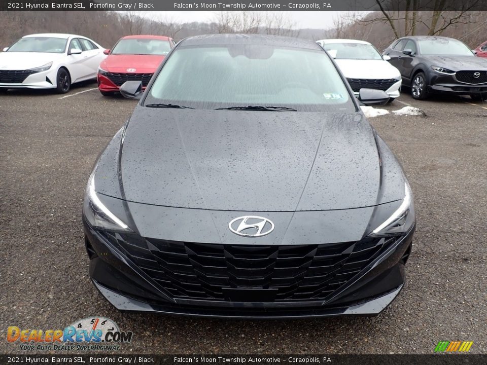 2021 Hyundai Elantra SEL Portofino Gray / Black Photo #4