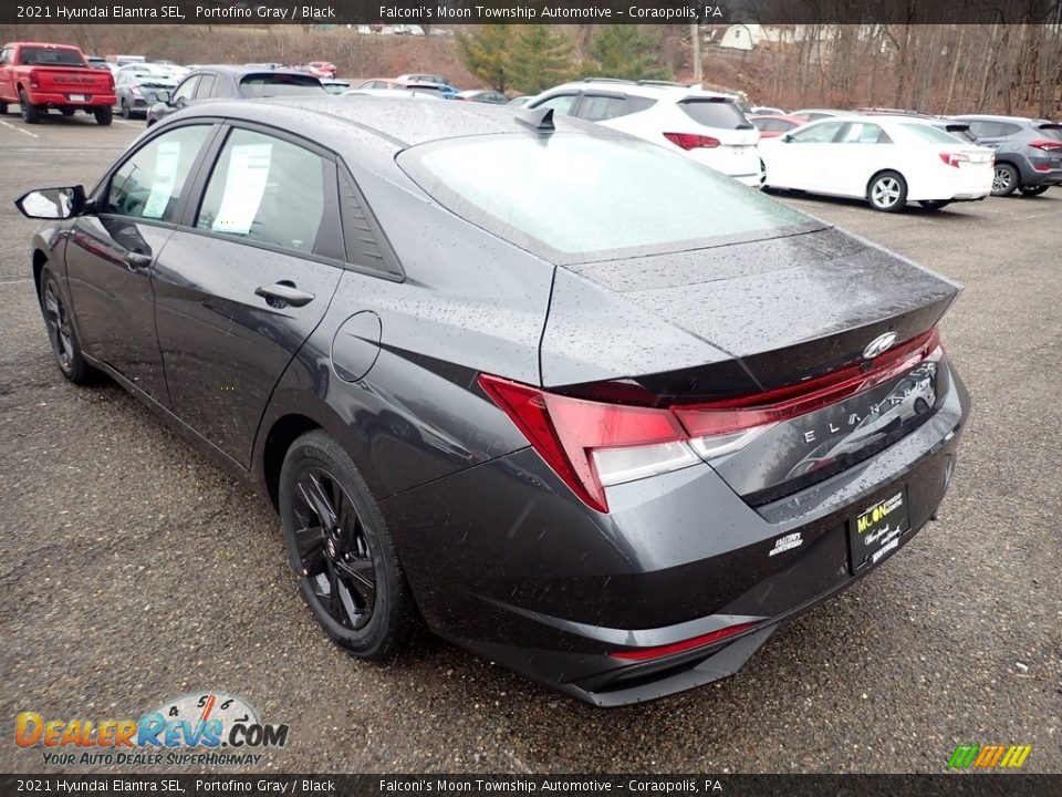 2021 Hyundai Elantra SEL Portofino Gray / Black Photo #6