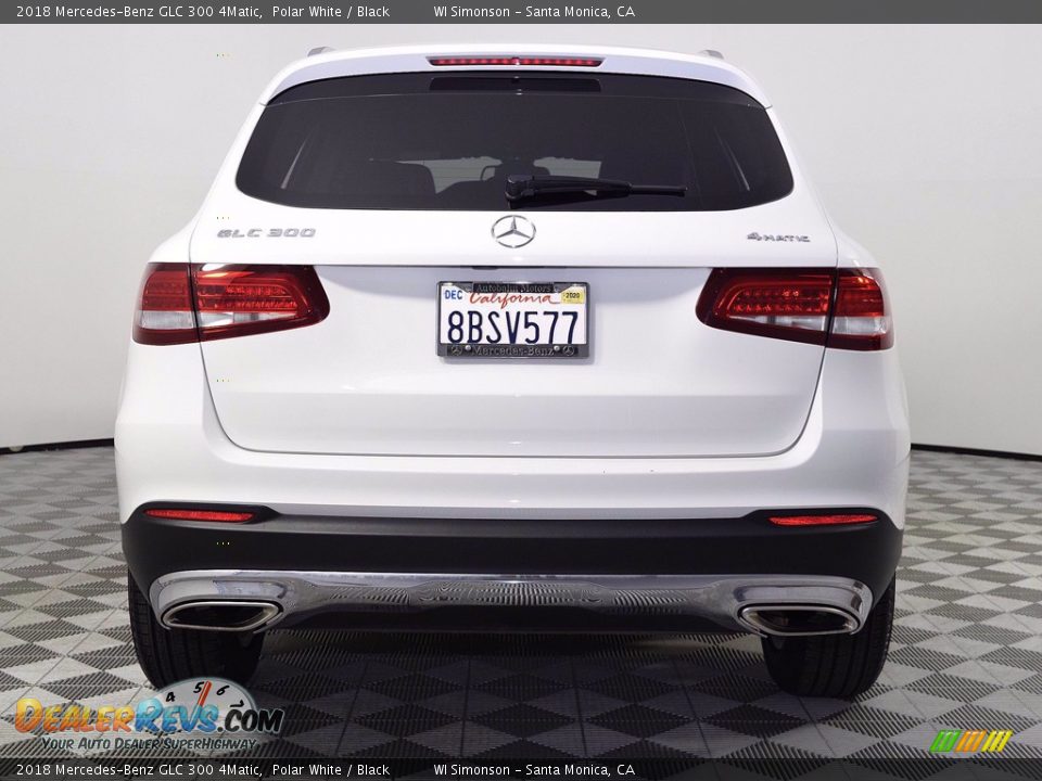 2018 Mercedes-Benz GLC 300 4Matic Polar White / Black Photo #8