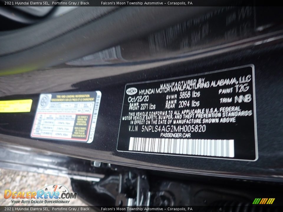 2021 Hyundai Elantra SEL Portofino Gray / Black Photo #12