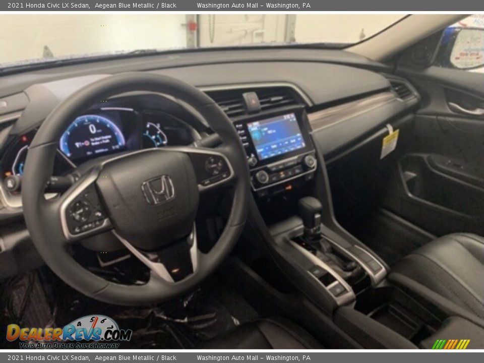 2021 Honda Civic LX Sedan Aegean Blue Metallic / Black Photo #4