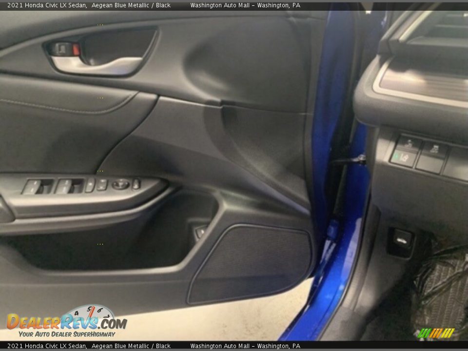 2021 Honda Civic LX Sedan Aegean Blue Metallic / Black Photo #8