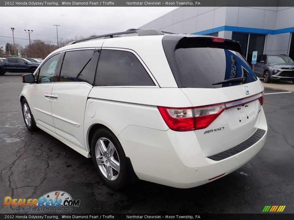 2012 Honda Odyssey Touring White Diamond Pearl / Truffle Photo #4