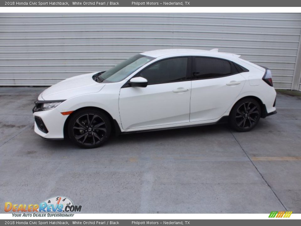 2018 Honda Civic Sport Hatchback White Orchid Pearl / Black Photo #5