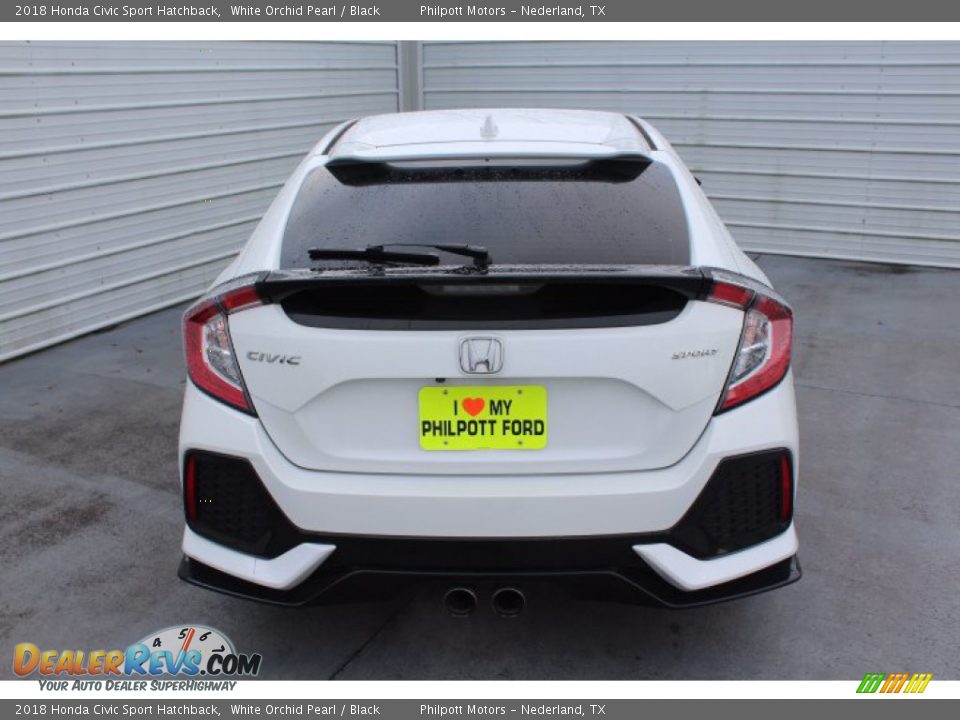 2018 Honda Civic Sport Hatchback White Orchid Pearl / Black Photo #8