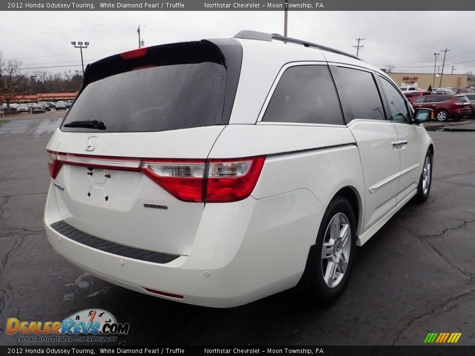 2012 Honda Odyssey Touring White Diamond Pearl / Truffle Photo #8