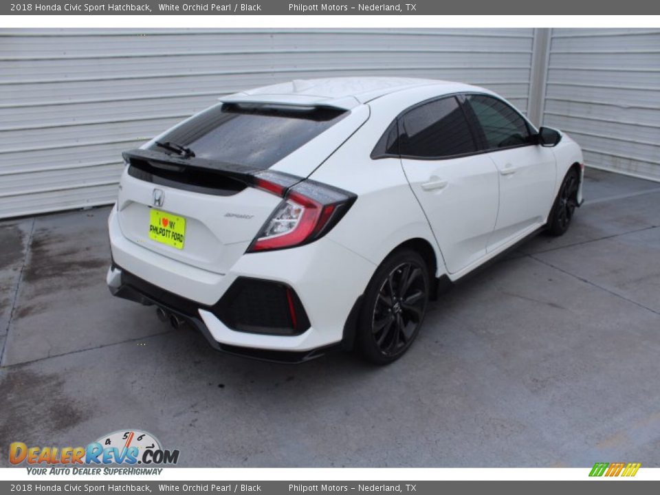 2018 Honda Civic Sport Hatchback White Orchid Pearl / Black Photo #9